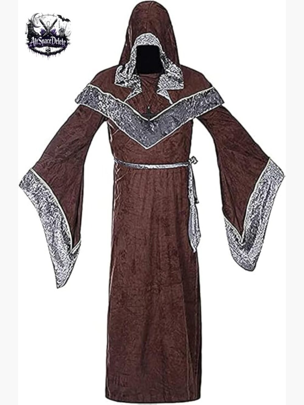 Mens Sorcerer Robe Medieval Vintage Renaissance Hooded Gown Cloak Cape XXXL